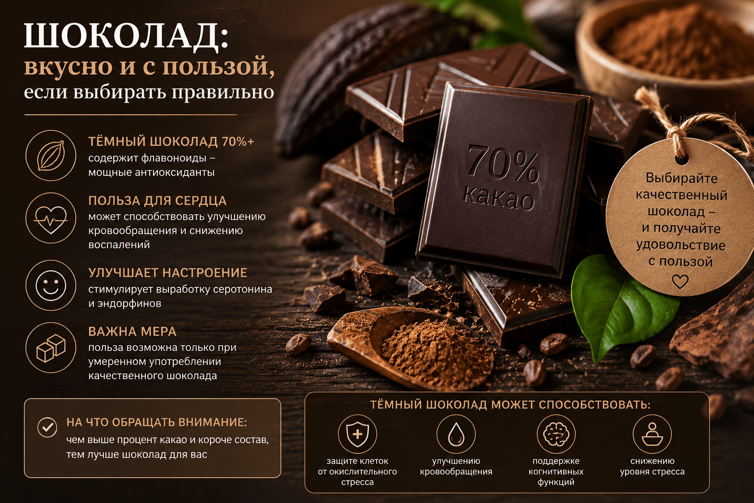 Не весь шоколад одинаково полезен